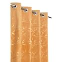 Heavy Velvet Fabric Room Darkening Curtains 11 Feet for Long Door, Gold, Pack of 2 Pieces