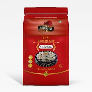 red rose classic basmati rice 1kg perfectly aged rich aroma best indian basmati rice