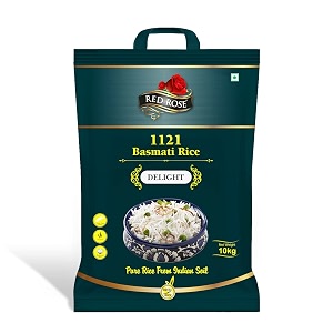 red rose delight basmati rice 10kg perfectly aged grain with rich aroma best indian basmati rice