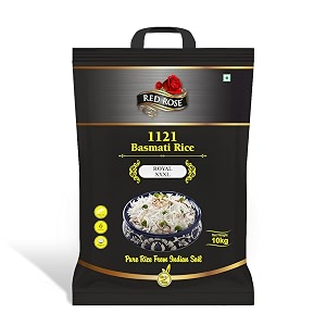 red rose royal xxxl basmati rice 10kg perfectly aged grain rich aroma best indian basmati rice for biryani