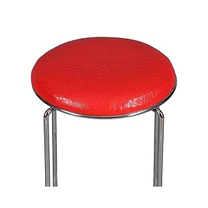 red round stool with complementary cushion