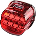 Red Strobing LED Tail Light Upgrade HD Tail Lights Assemblies for Harley Dyna Road King Electra Glide Street Bob Touring, Harley Davidson Parts, LED Lights for Motorcycles（Red）