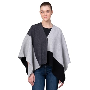 red tape casual poncho sweater for women  comfortable and cozy  v neck style