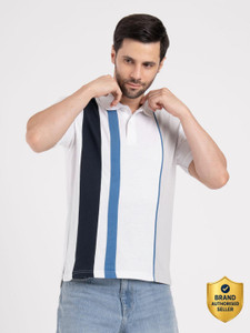 RED TAPE Colorblock Men Polo Neck White