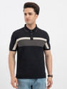 RED TAPE Colorblock Men Polo Neck Black