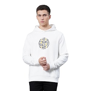 Red Tape Cotton Blend Graphic Hooded Neck
