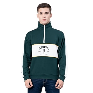 Red Tape Cotton Half Zip Mock Neck