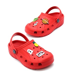 Red Tape Kids Buckle Clogs