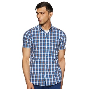 Red Tape Mens Checkered Regular Fit Casual