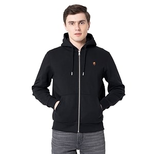 Red Tape Mens Light Grey Solid Hoodies