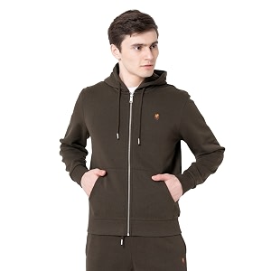 Red Tape Mens Light Grey Solid Hoodies