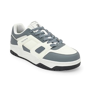 Red Tape Mens Sneakers Maroon White Mesh