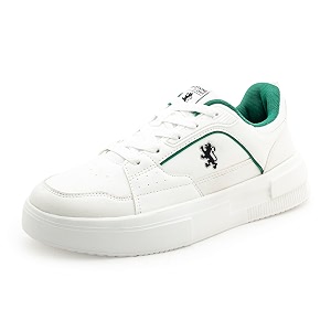 Red Tape Mens Sneakers Black White Pu