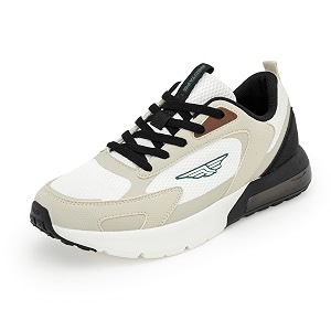 Red Tape Mens Sneakers Black Pu Knit