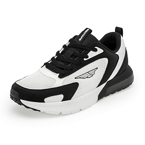 Red Tape Mens Sneakers Black Pu Knit