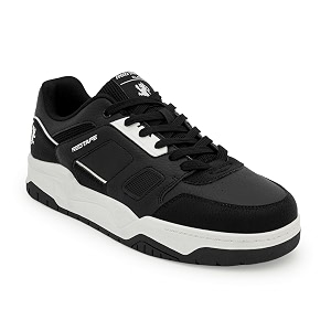 Red Tape Mens Sneakers Maroon White Mesh