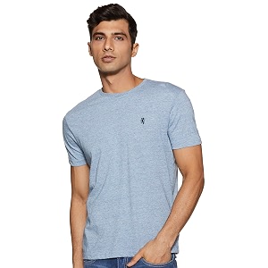 Red Tape Mens Solid Regular Fit T-Shirt
