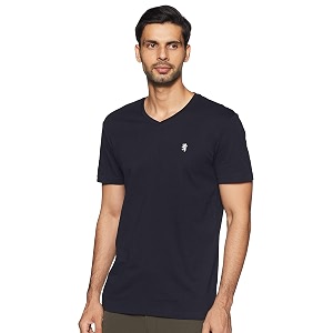 Red Tape Mens Solid Regular Fit T-Shirt