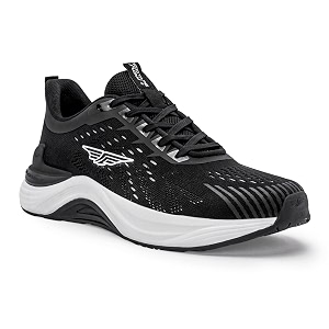 Red Tape Mens Walking Shoes Black Mesh