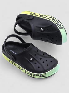 Red Tape Men Black Clogs