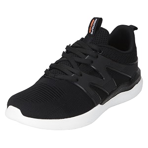 Red Tape Men Black Walking Shoes