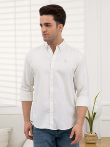 RED TAPE Men Comfort Fit Striped Button