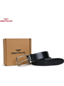 RED TAPE Men Formal Black, Brown Genuine Leather Reversible Belt ...