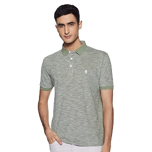 Red Tape Men Green Polo T-Shirt
