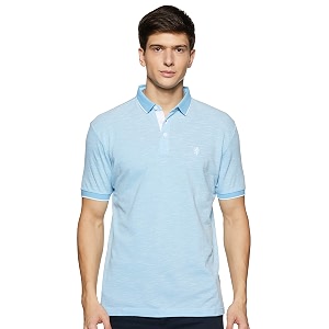 Red Tape Men Powder Blue T-Shirt
