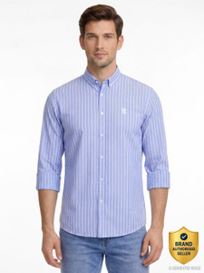 RED TAPE Men Relaxed Fit Striped Button
