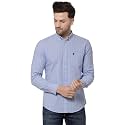 Red Tape Men Sky Blue Striped Shirt