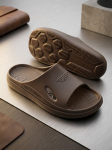 RED TAPE Men Slides Brown 11