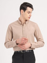 RED TAPE Men Solid Casual Beige Shirt