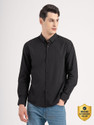 RED TAPE Men Solid Casual Black Shirt