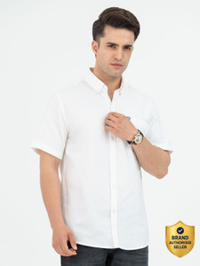 RED TAPE Men Solid Casual White Shirt