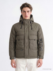 RED TAPE Men Solid Padded Jacket