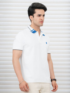 RED TAPE Men Solid Polo Neck Polyester
