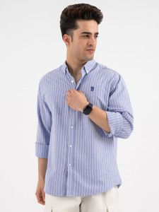 RED TAPE Men Striped Casual Blue Shirt