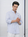 RED TAPE Men Striped Casual Blue Shirt