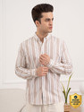 RED TAPE Men Striped Casual Brown Shirt