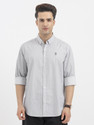 RED TAPE Men Striped Casual Grey Shirt