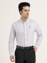 RED TAPE Men Striped Casual Purple White