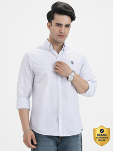 RED TAPE Men Striped Casual White Shirt