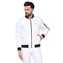 Red Tape Men White Bomber Jacket