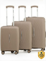 Red Tape Polypropylene Hard Trolley Bag (Large 75 cm + Medium 65 cm + Small 55 cm) Cabin & Check-in Set 8 Wheels - 28 inch