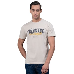Red Tape Printed Round Neck T-Shirt for