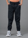 RED TAPE Boys Regular Fit Black Cotton Blend Trousers