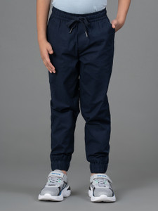 red tape boys regular fit dark blue cotton blend trousers