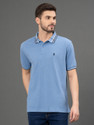 RED TAPE Solid Men Polo Neck Blue