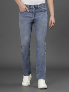 red tape men straight fit mid rise light blue jeans